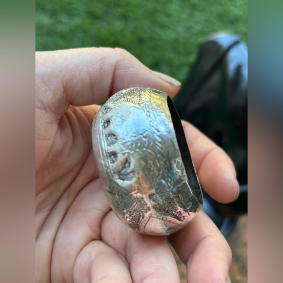 HAND CRAFTED Repurposed Vintage Napkin Holders to Earrings Sun Moon & Stars 🌙 - Picture 7 of 14